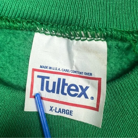 Tultex Green XL Rocking Horse Ugly Christmas Holiday Sweater Sweatshirt - Picture 12 of 15